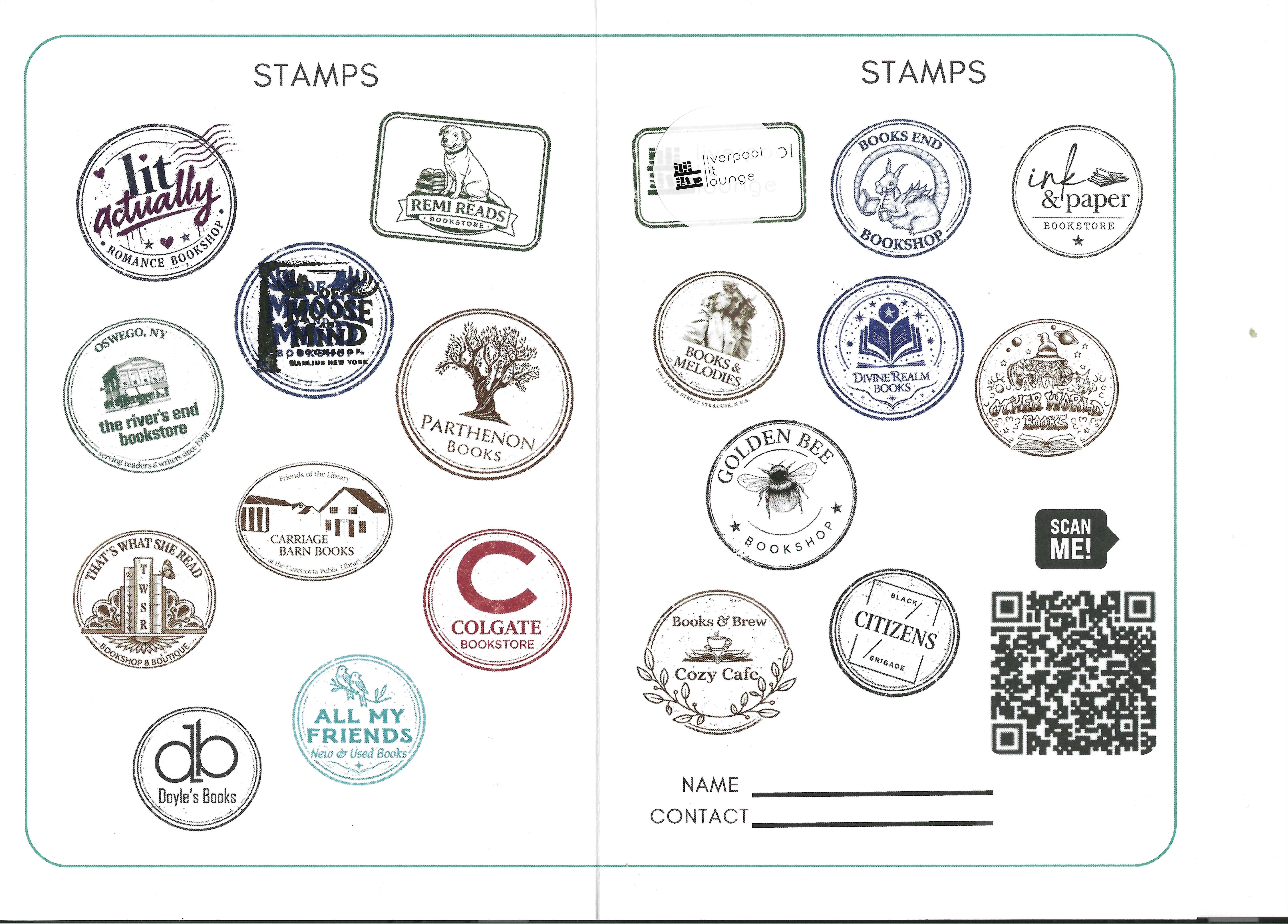 CNY Book Crawl passport stamp page